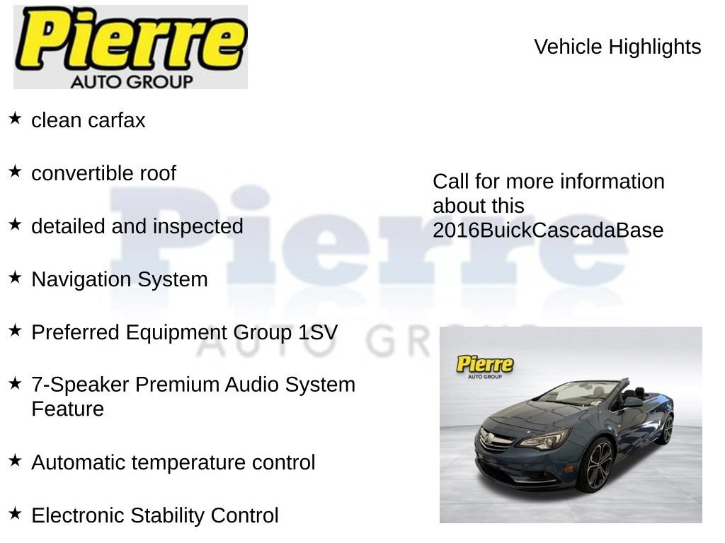 Used 2016 Buick Cascada FWD image 7