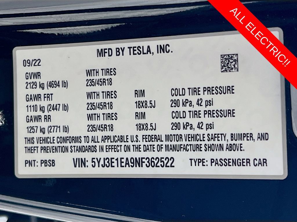 Used 2022 Tesla Model 3 image 32