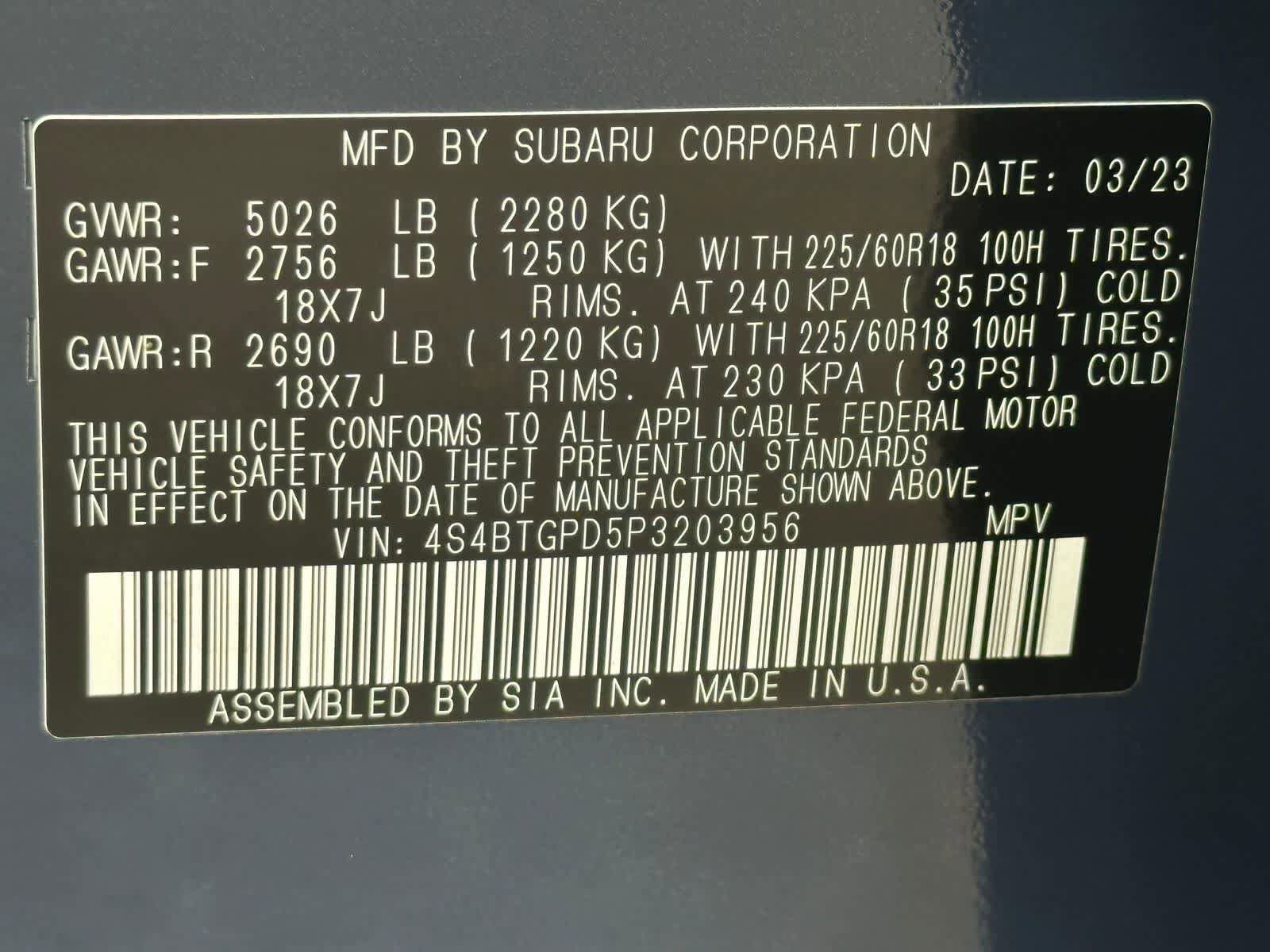 Certified 2023 Subaru Outback Touring XT AWD/4WD image 32