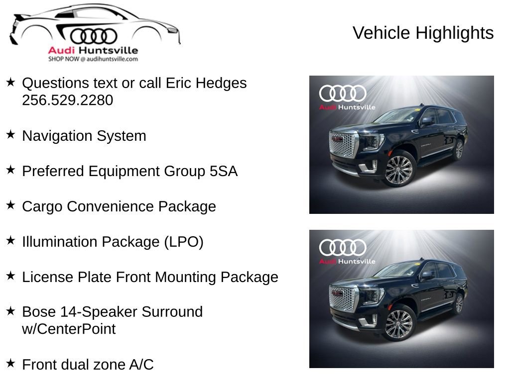 Used 2021 GMC Yukon Denali w/ LPO, Illumination Package RWD image 6