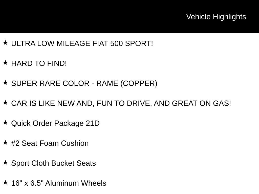 Used 2013 FIAT 500 Sport image 5