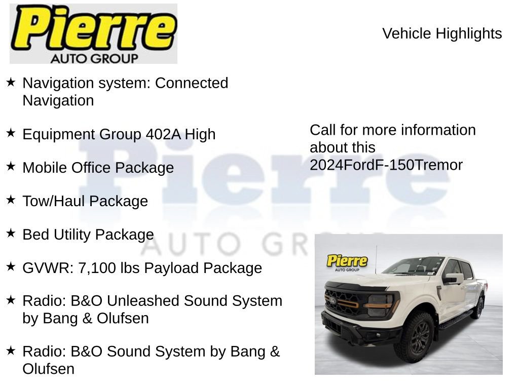 Used 2024 Ford F150 Tremor w/ Equipment Group 402A High image 7