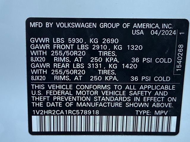 Used 2024 Volkswagen Atlas SE image 17