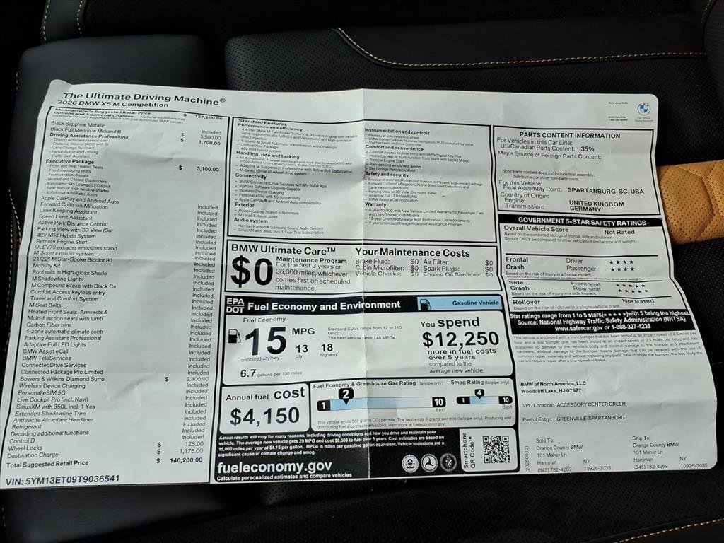 Used 2026 BMW X5 M Competition w/ Executive Package image 23