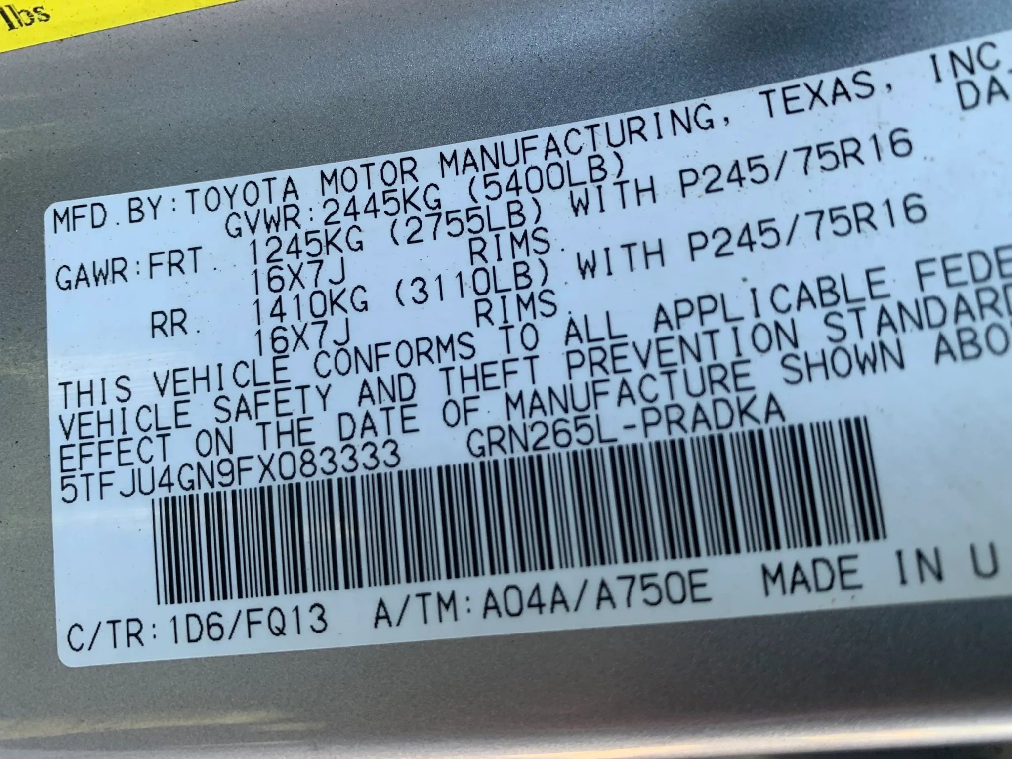 Used 2015 Toyota Tacoma PreRunner w/ SR5 Package RWD image 33