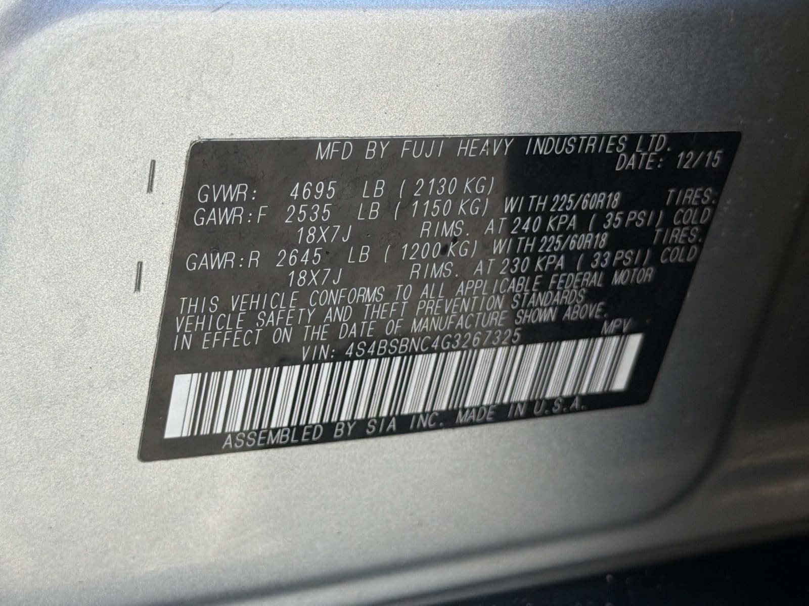 Used 2016 Subaru Outback 2.5i Limited AWD/4WD image 35