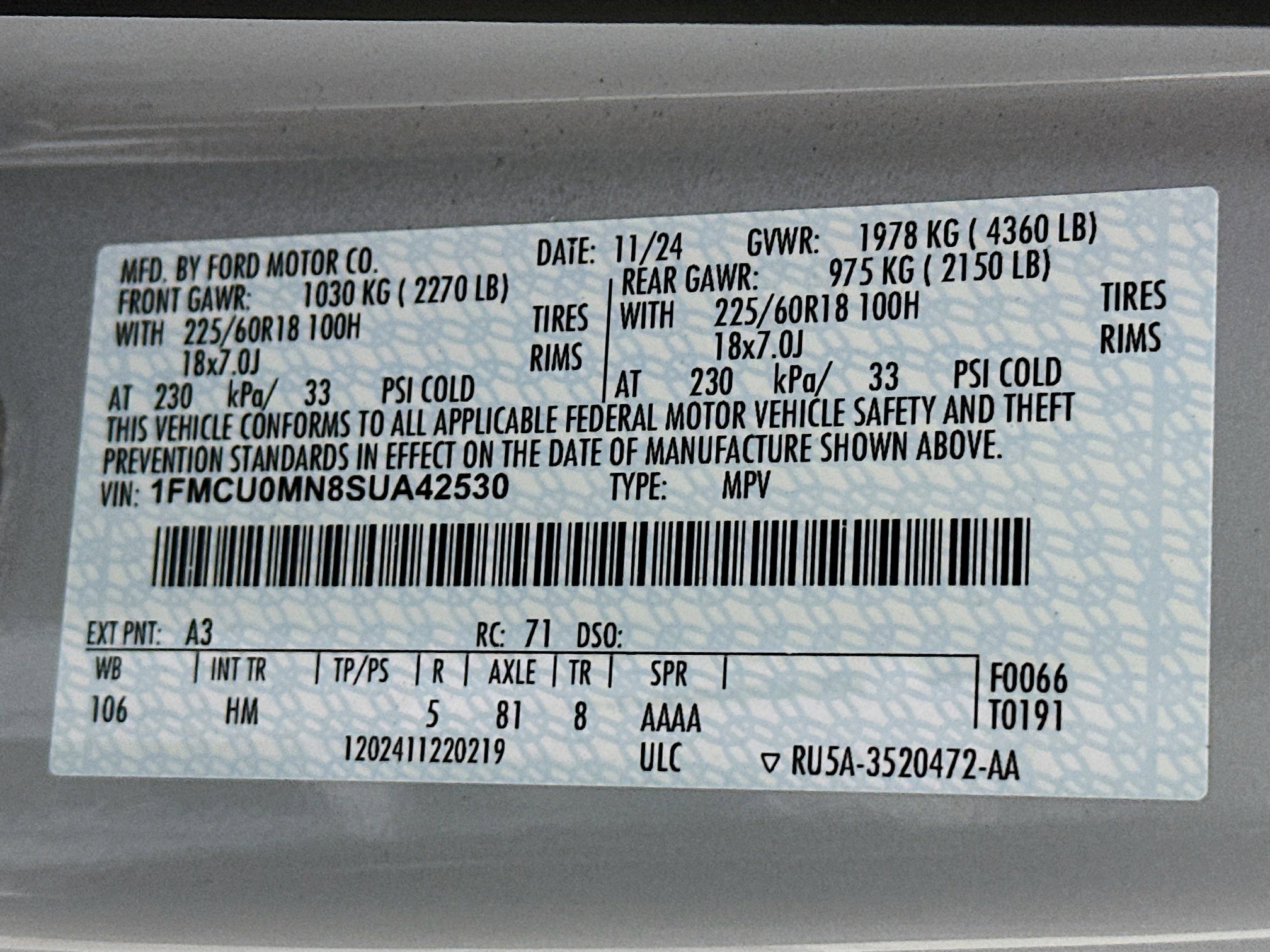 Used 2025 Ford Escape ST-Line w/ Tech Pack #1 image 12