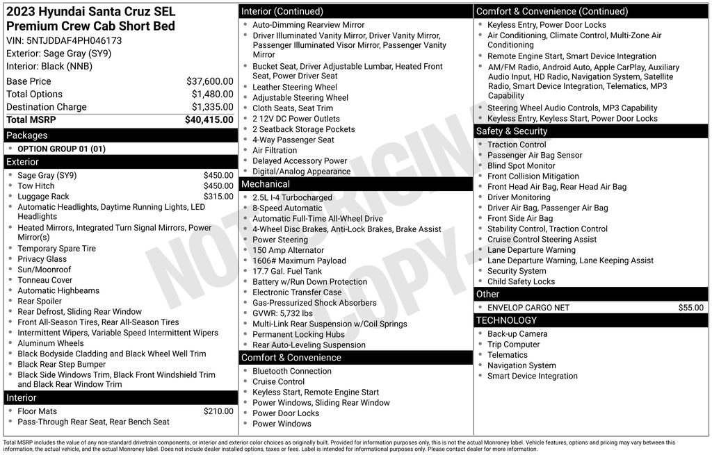 Certified 2023 Hyundai Santa Cruz SEL Premium image 5