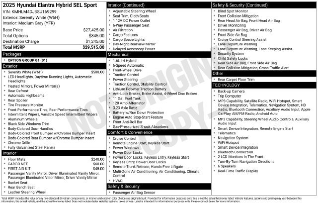 Certified 2025 Hyundai Elantra SEL FWD image 39