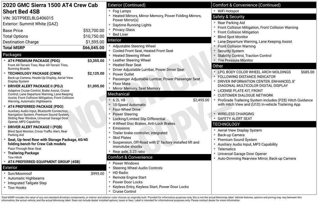 Used 2020 GMC Sierra 1500 AT4 w/ AT4 Premium Package image 44