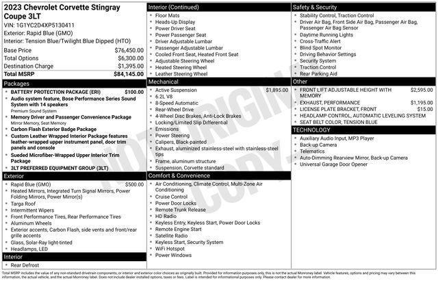 Used 2023 Chevrolet Corvette Stingray Premium Cpe w/ Battery Protection Package image 34