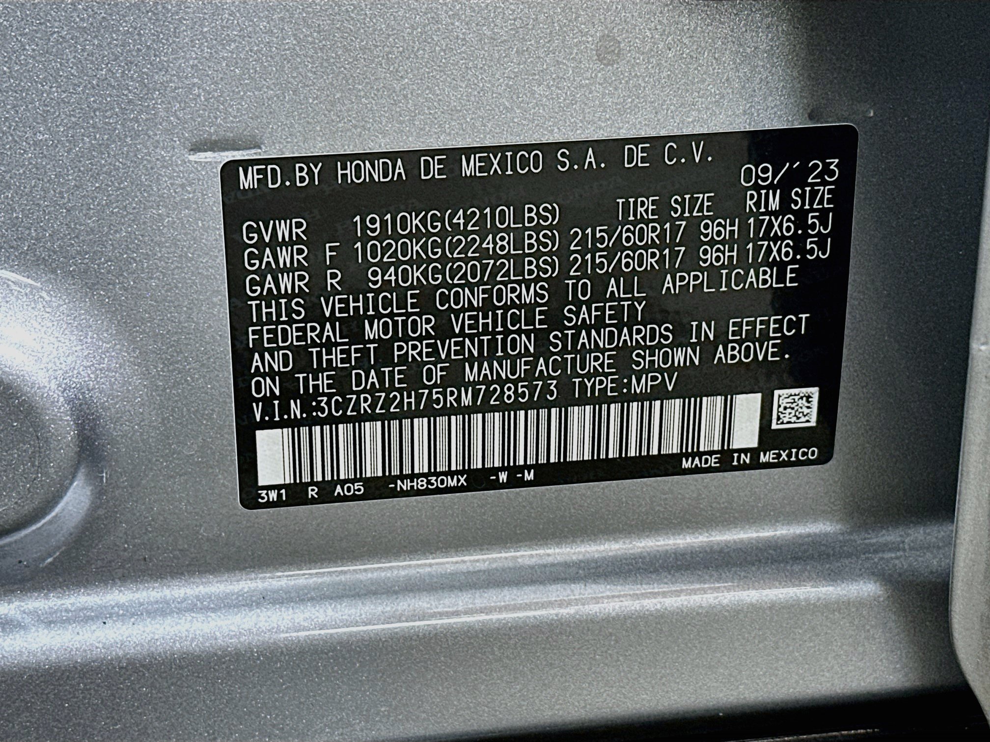 Used 2024 Honda HR-V EX-L image 30