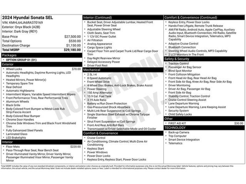 Used 2024 Hyundai Sonata SEL FWD image 31