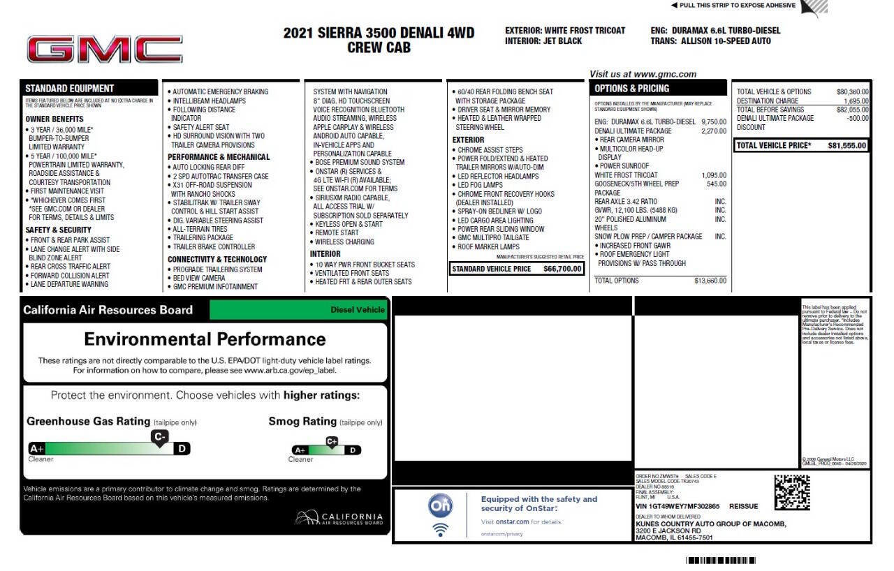 Used 2021 GMC Sierra 3500 Denali w/ Denali Ultimate Package AWD/4WD image 8