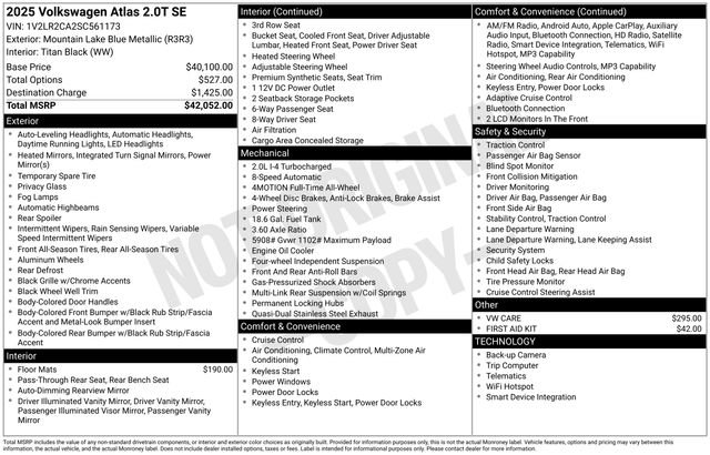 Used 2025 Volkswagen Atlas SE image 10