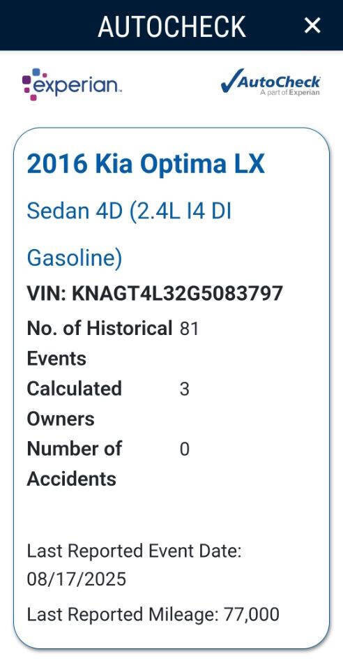 Used 2016 Kia Optima LX image 18