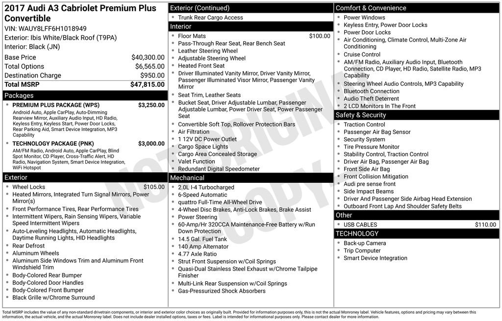 Used 2017 Audi A3 2.0T Premium Plus w/ Premium Plus Package image 4