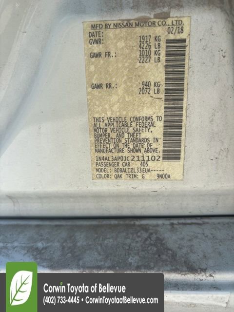 Used 2018 Nissan Altima 2.5 SV image 9