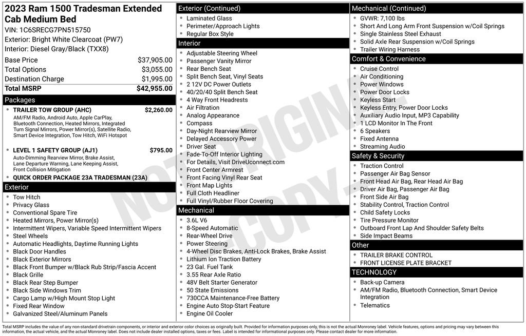 Used 2023 RAM 1500 Tradesman w/ Trailer Tow Group RWD image 15
