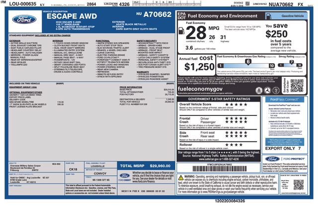 Used 2022 Ford Escape S AWD/4WD image 2