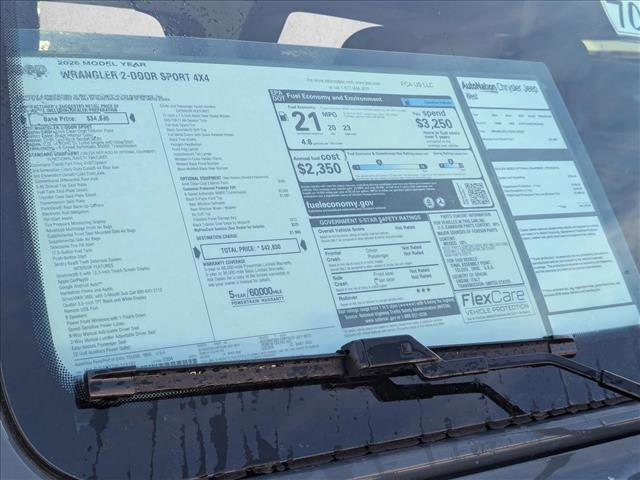 New 2026 Jeep Wrangler Sport AWD/4WD image 16