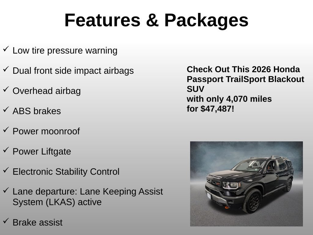 Certified 2026 Honda Passport TrailSport image 16