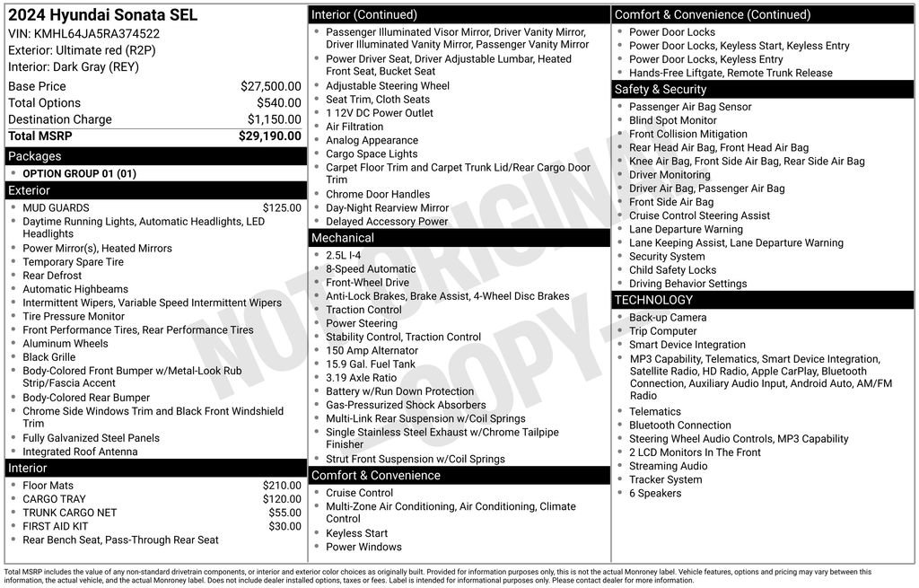 Certified 2024 Hyundai Sonata SEL FWD image 24