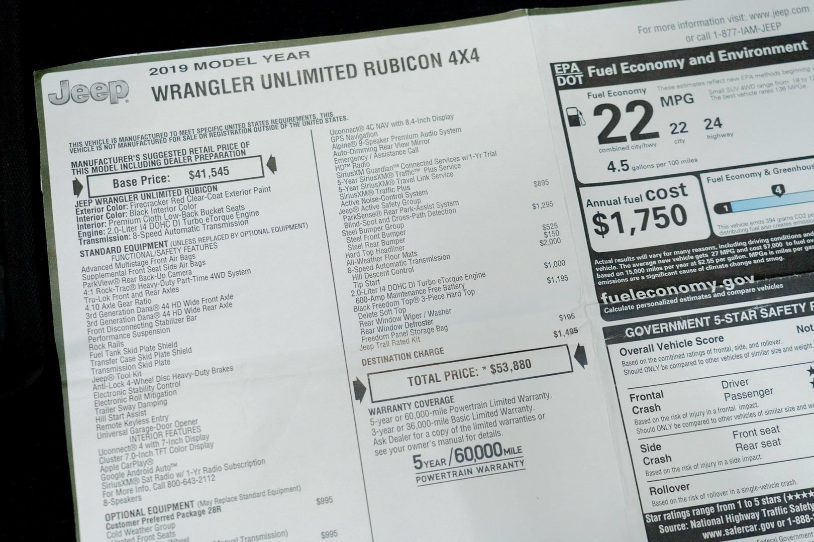 Used 2019 Jeep Wrangler Unlimited Rubicon AWD/4WD image 61