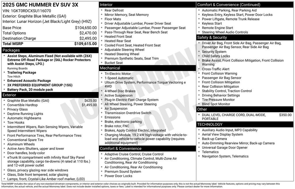 Used 2025 GMC Hummer EV 3X AWD/4WD image 3