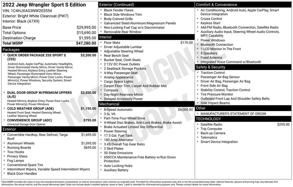 Used 2022 Jeep Wrangler Sport S image 6