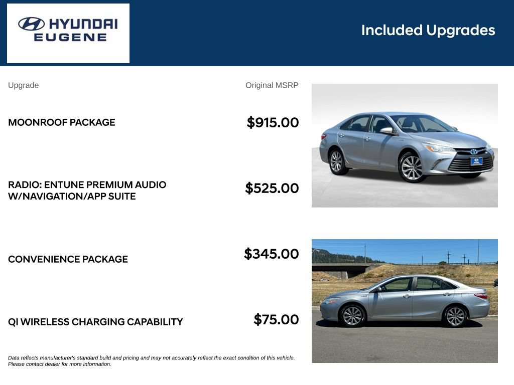 Used 2016 Toyota Camry XLE w/ Moonroof Package FWD image 15