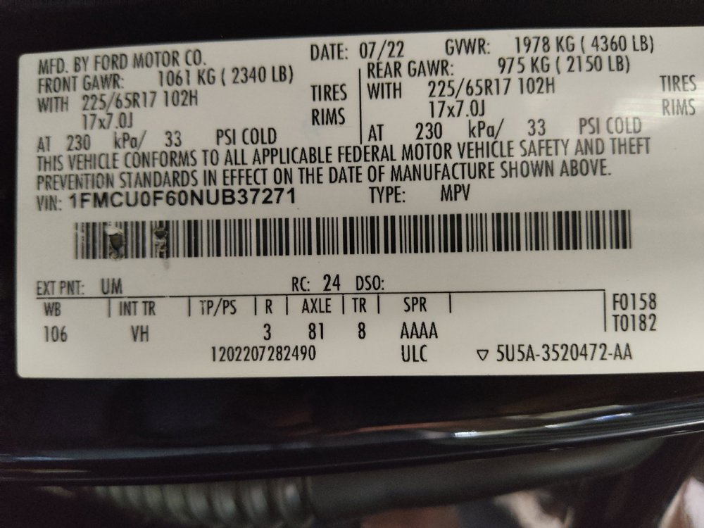 Used 2022 Ford Escape S FWD image 33