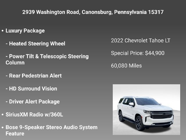 Certified 2022 Chevrolet Tahoe LT w/ LT Signature Plus Package AWD/4WD image 25