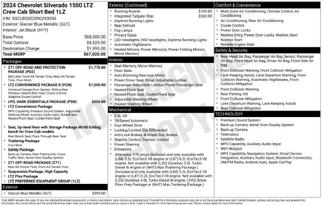 Used 2024 Chevrolet Silverado 1500 LTZ AWD/4WD image 10