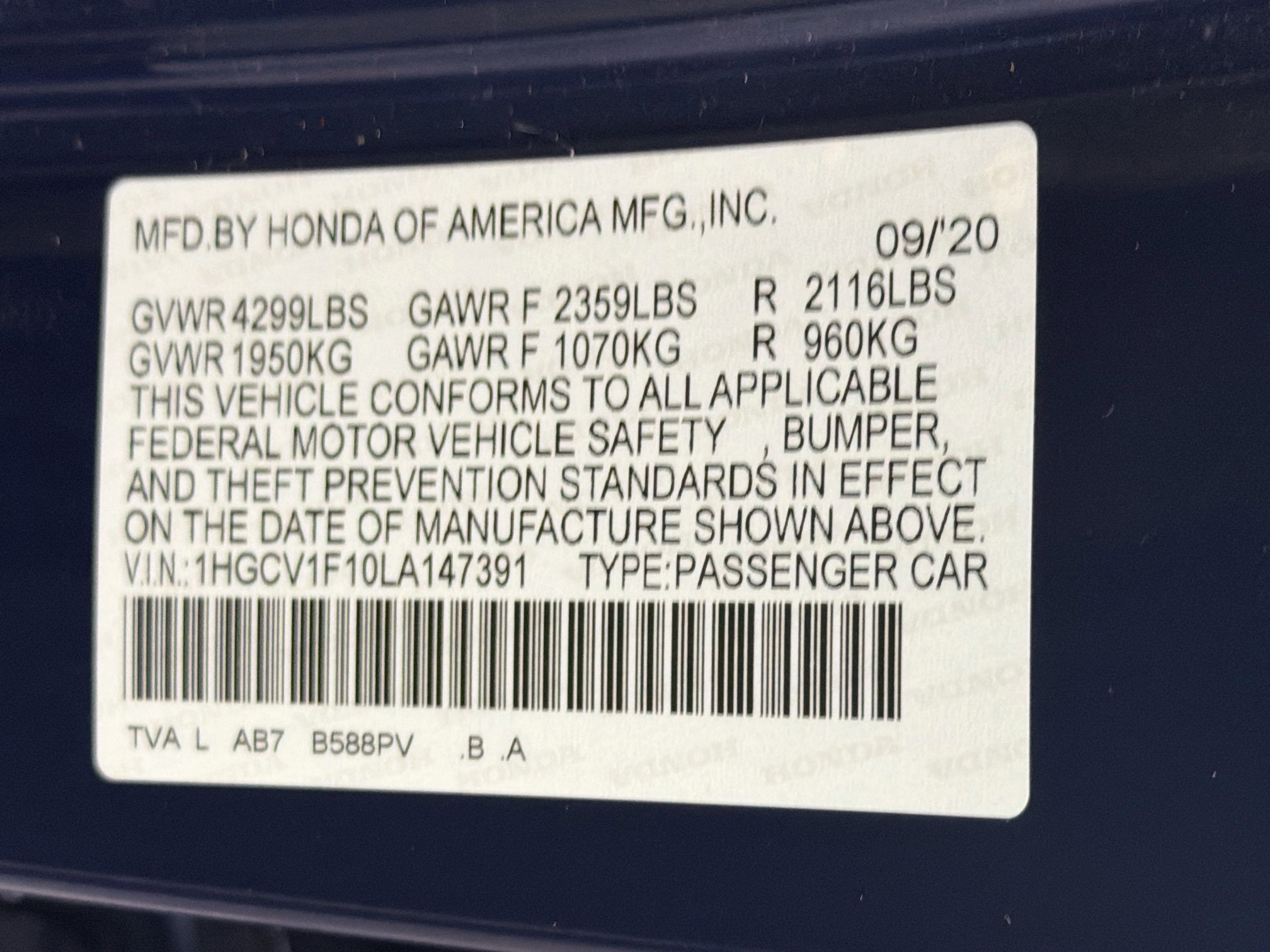 Used 2020 Honda Accord LX image 12
