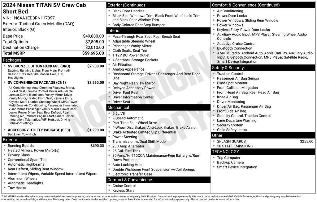 Used 2024 Nissan Titan SV w/ SV Bronze Edition Package image 2