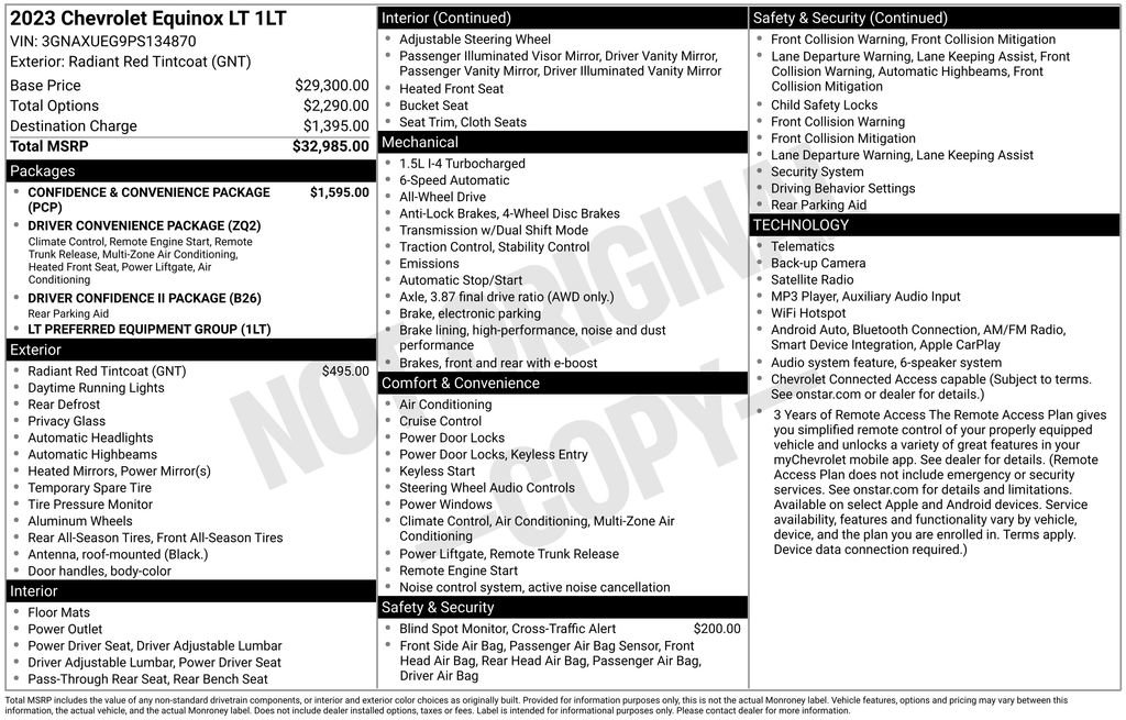 Used 2023 Chevrolet Equinox LT AWD/4WD image 2