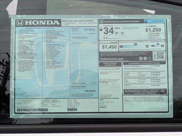 New 2026 Honda Civic Sport image 17