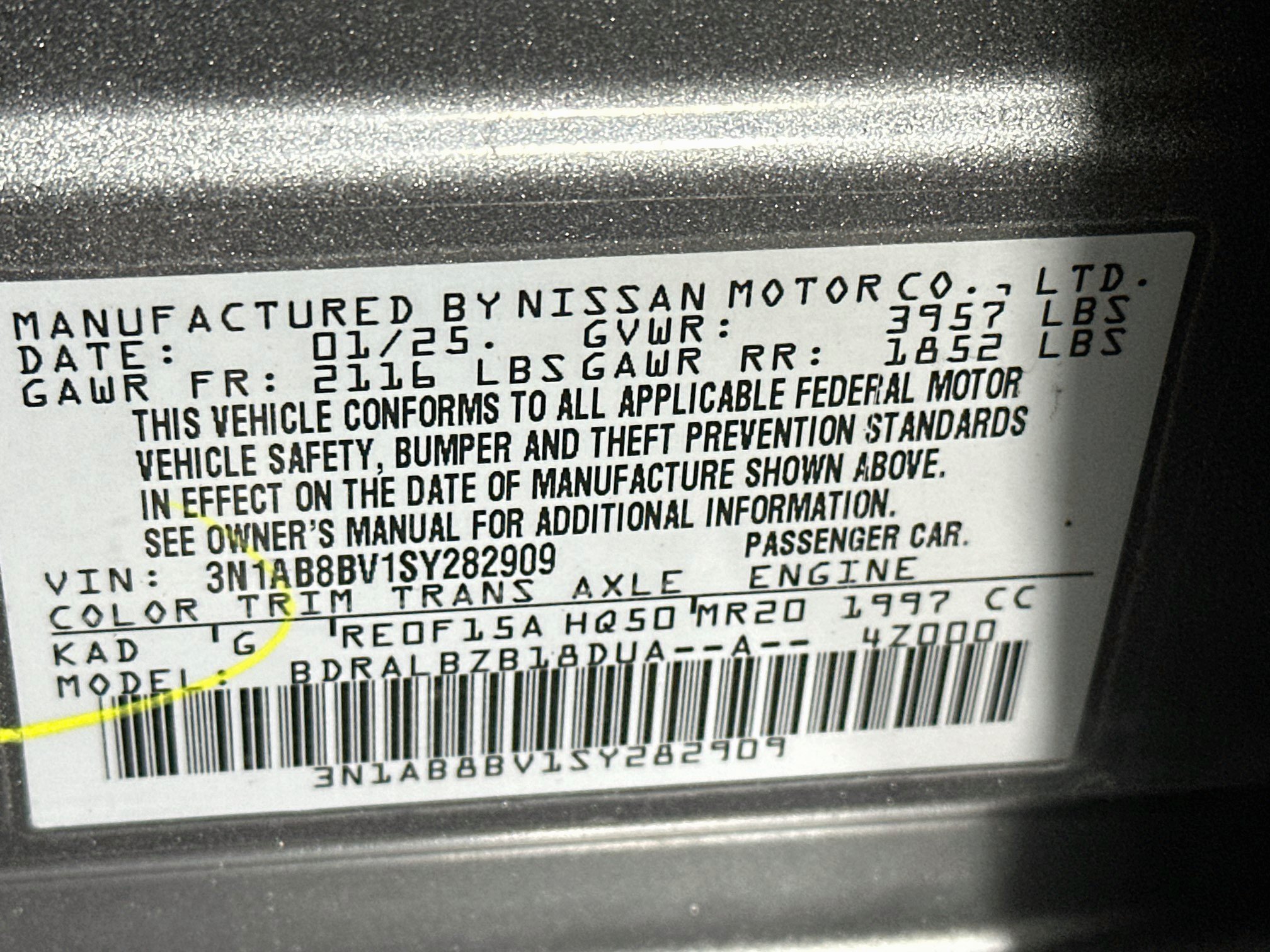 Used 2025 Nissan Sentra S FWD image 12
