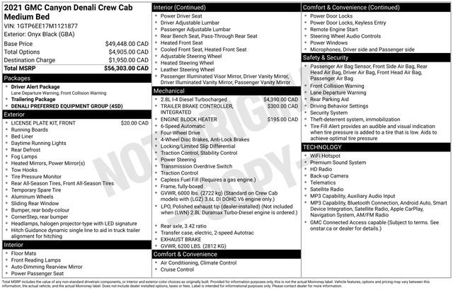 Used 2021 GMC Canyon Denali AWD/4WD image 34