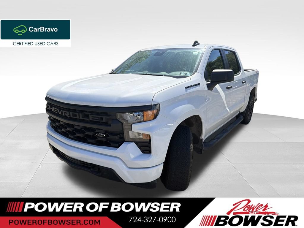 Certified 2024 Chevrolet Silverado 1500 Custom w/ Turbomax Blackout Package AWD/4WD image 1