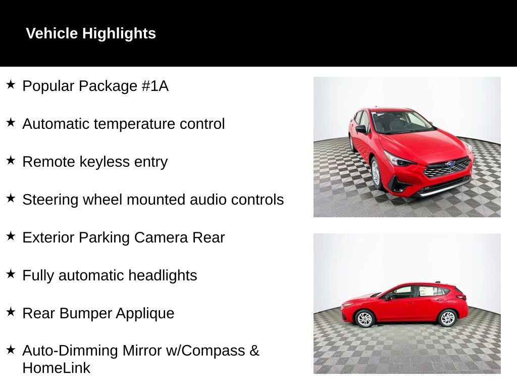 Used 2025 Subaru Impreza 2.0i w/ Popular Package #1A image 2