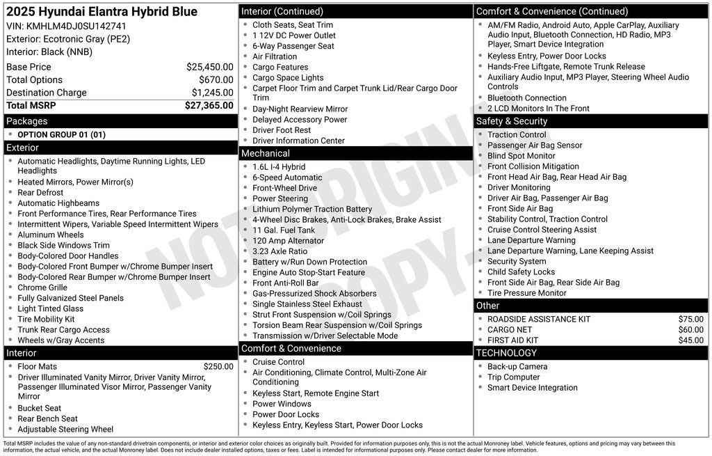 Certified 2025 Hyundai Elantra Hybrid FWD image 5