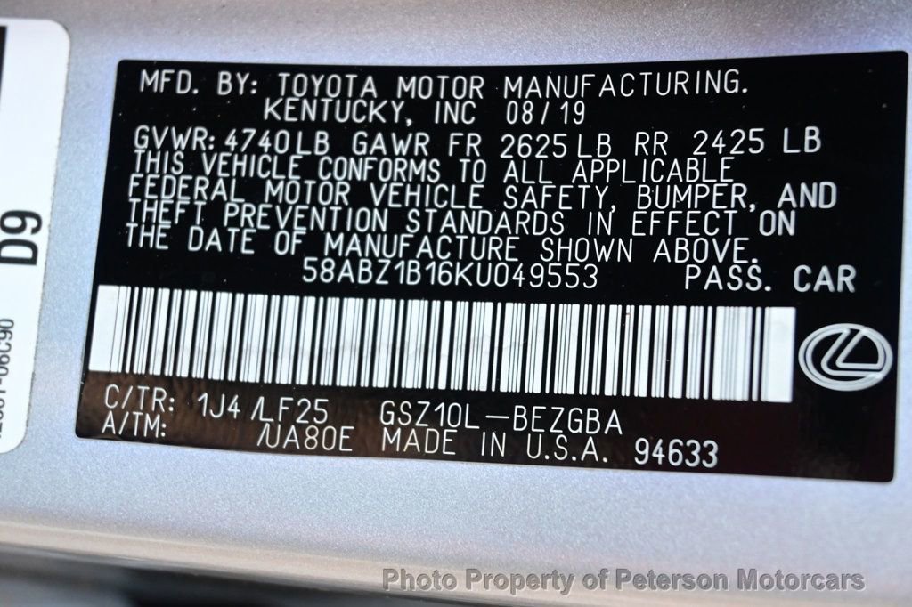 Used 2019 Lexus ES 350 F Sport image 35