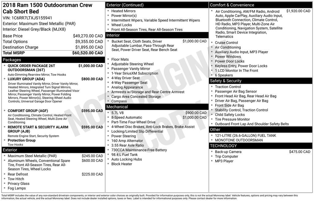 Used 2018 RAM 1500 Outdoorsman image 5