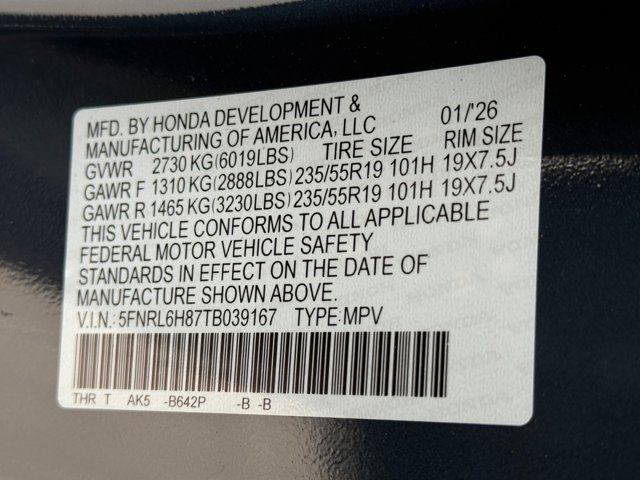 Used 2026 Honda Odyssey Touring image 35