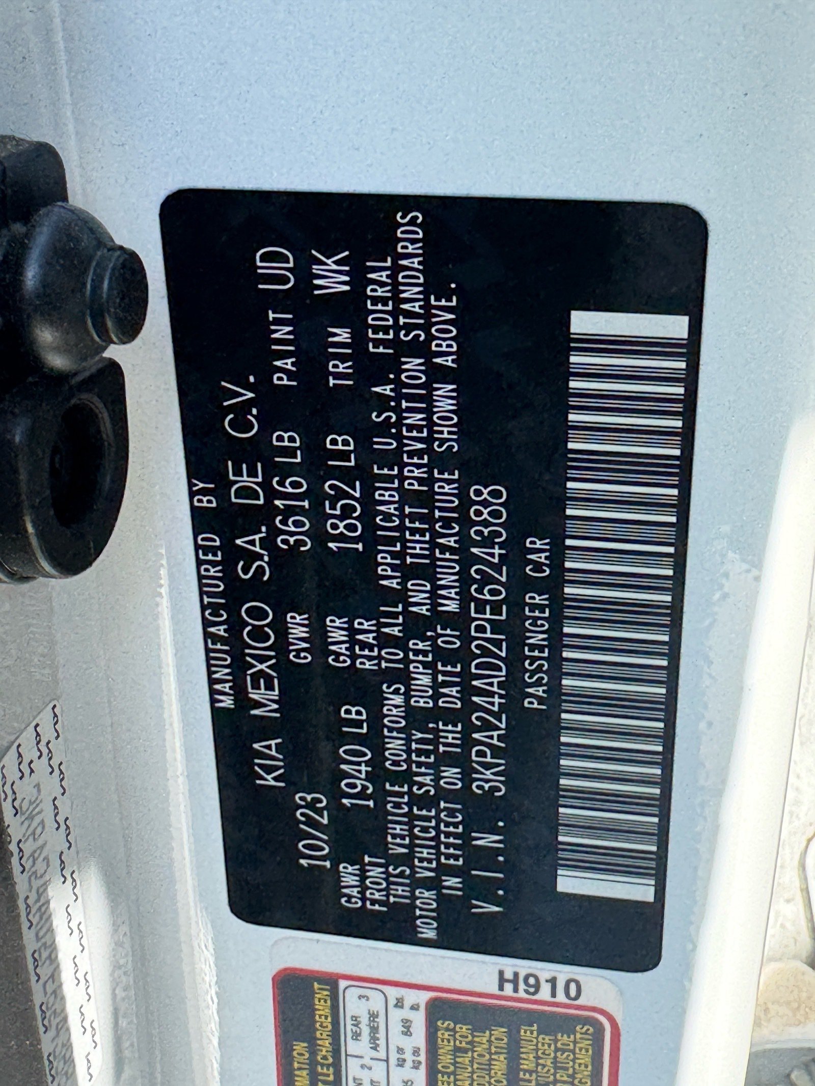 Certified 2023 Kia Rio S w/ Technology Package FWD image 8
