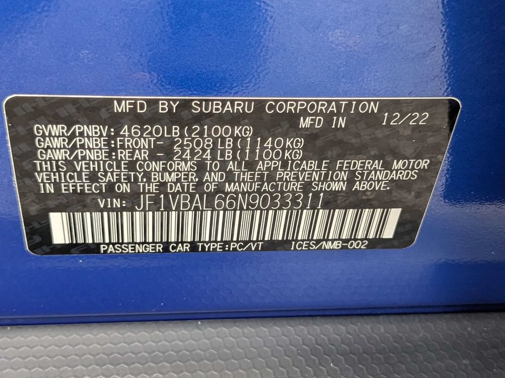 Used 2022 Subaru WRX Limited AWD/4WD image 20