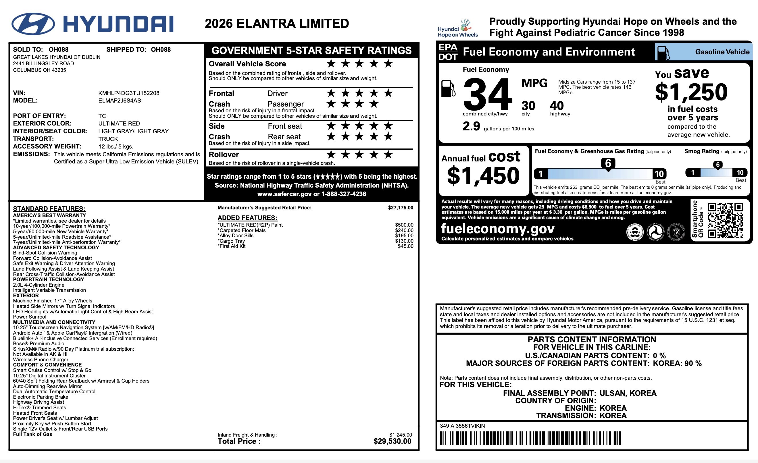 Used 2026 Hyundai Elantra Limited FWD image 5