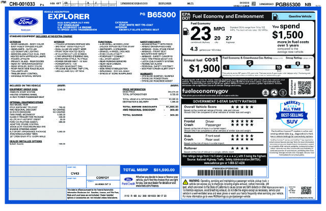 Certified 2023 Ford Explorer XLT w/ Equipment Group 202A AWD/4WD image 40